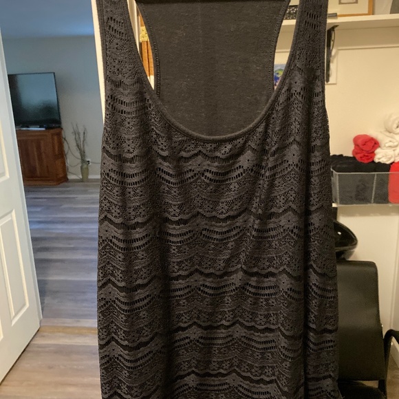 Racer back lace covered tank - Picture 1 of 2